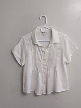 Lucky Brand White SS Buttondown Shirt
